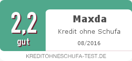 Testsiegel: Maxda Kredit ohne Schufa